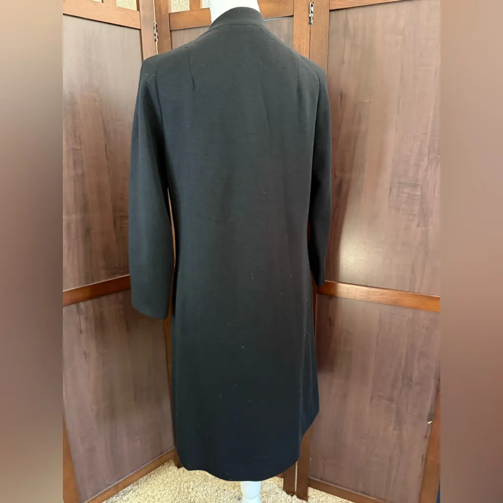 VINTAGE 70’s Saint Joseph by‎ Cezar wool coat. Black Size 6 - Image 4