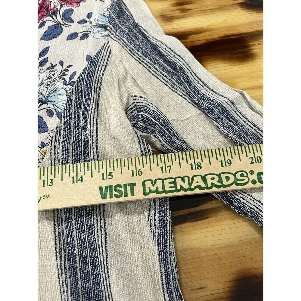 Figueroa And Flower Blouse Size P Medium Buttons Cottagecore Boho Peasant Modern - Image 4