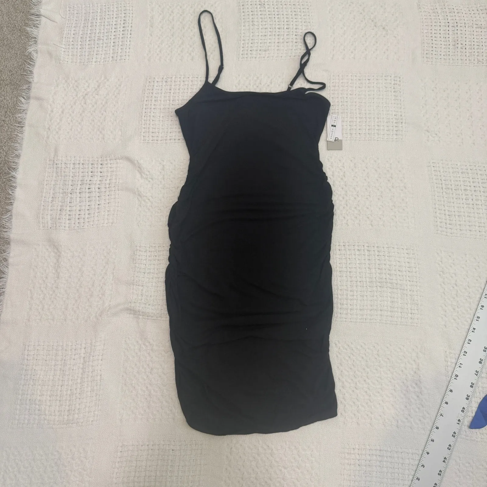 new Nordstrom BP. medium ruched ribbed cami strappy mini dress D1 3130 - Image 9