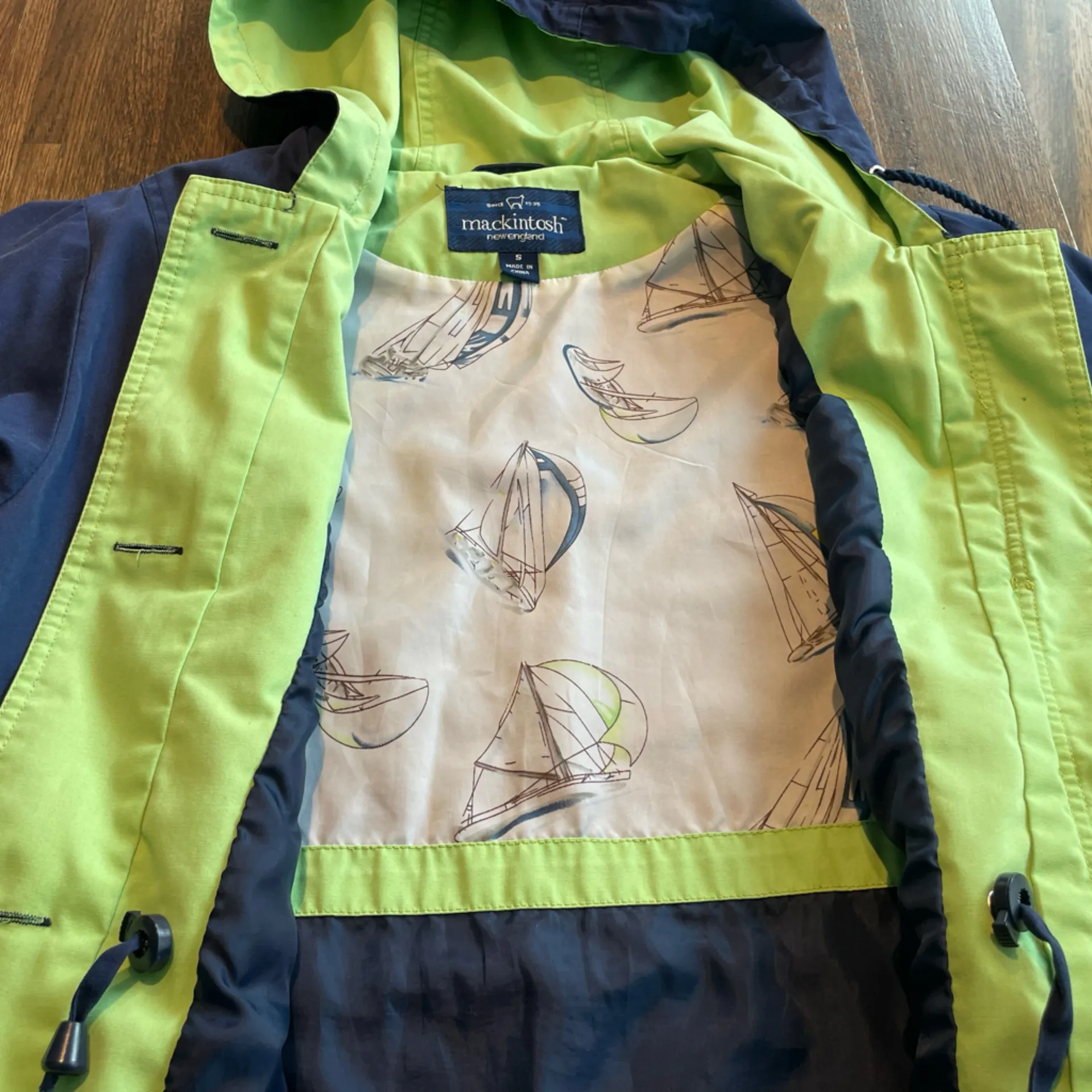 Vintage MacKintosh New England Navy Jacket - Image 4