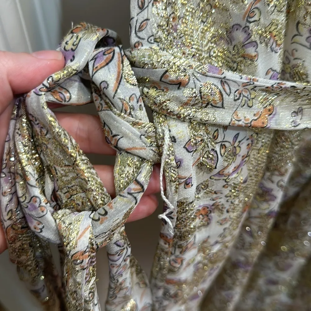 NWT mango committed romper gold size medium - Image 7