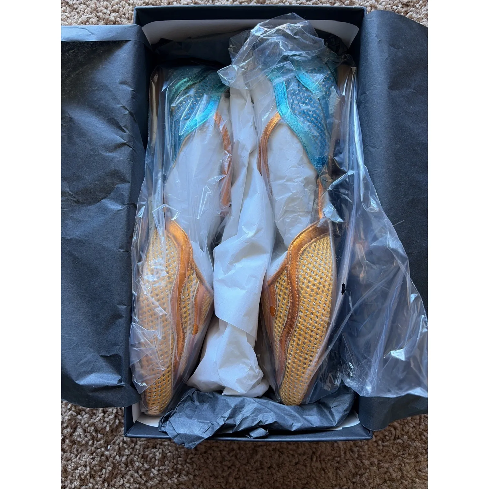 Dream Walkers Kusama Wearable Art Leather Flats Handmade Shoes Womens 40 NEW Orange Size 9 - Image 14