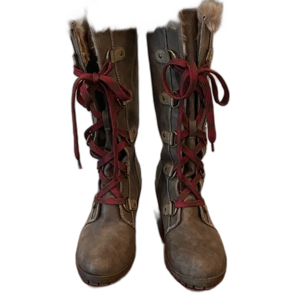 Tyche POP Womens “” Wedge Lace-Up Boot - Image 2