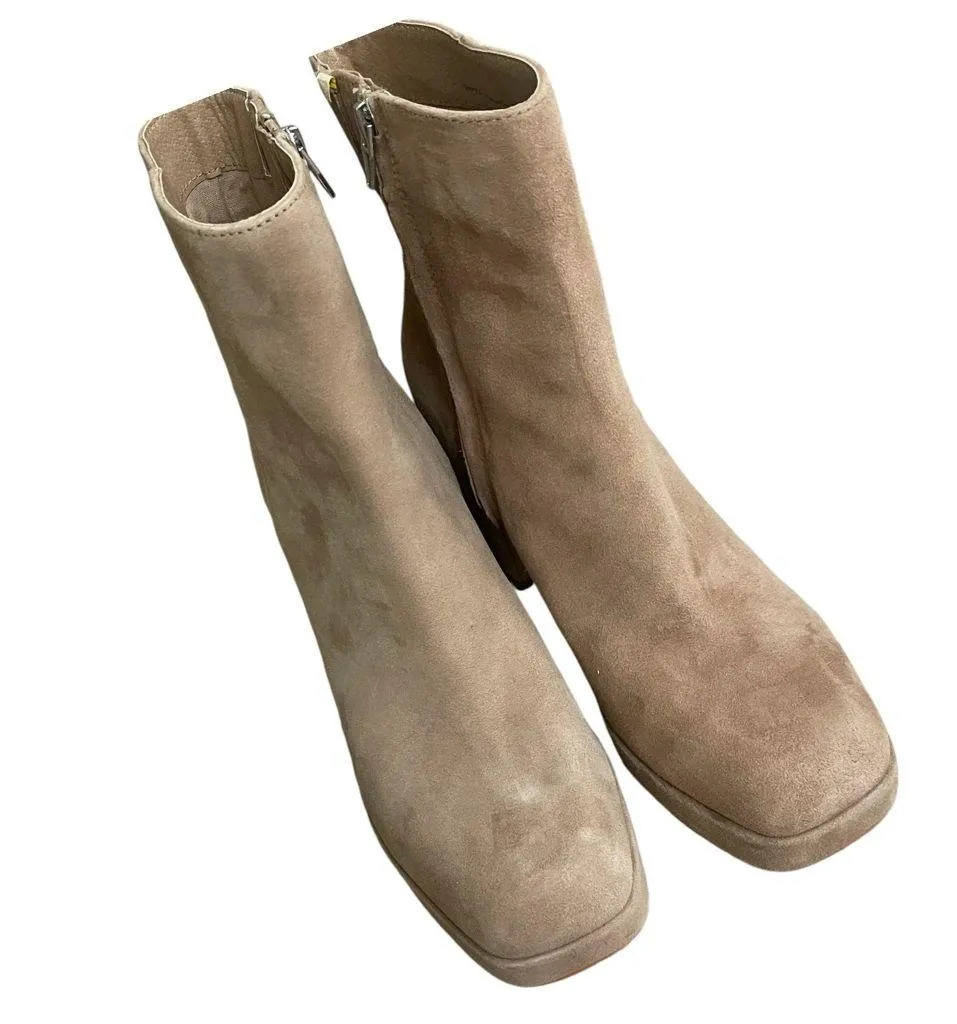 Dolce Vita Ulyses Mushroom Beige Suede Platform Ankle Boot Sz 9.5 Wore Once 1x‎ - Image 4