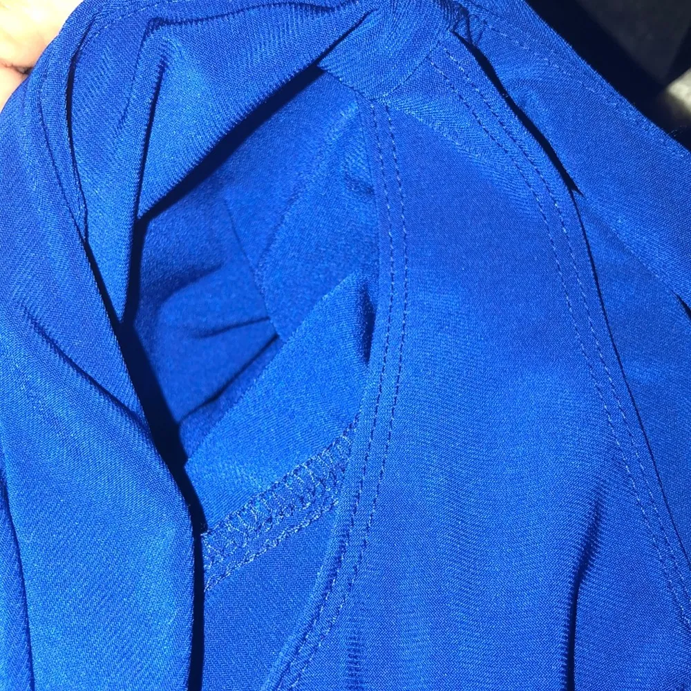 CHAPS  twist front short sleeve blue dress - Image 6