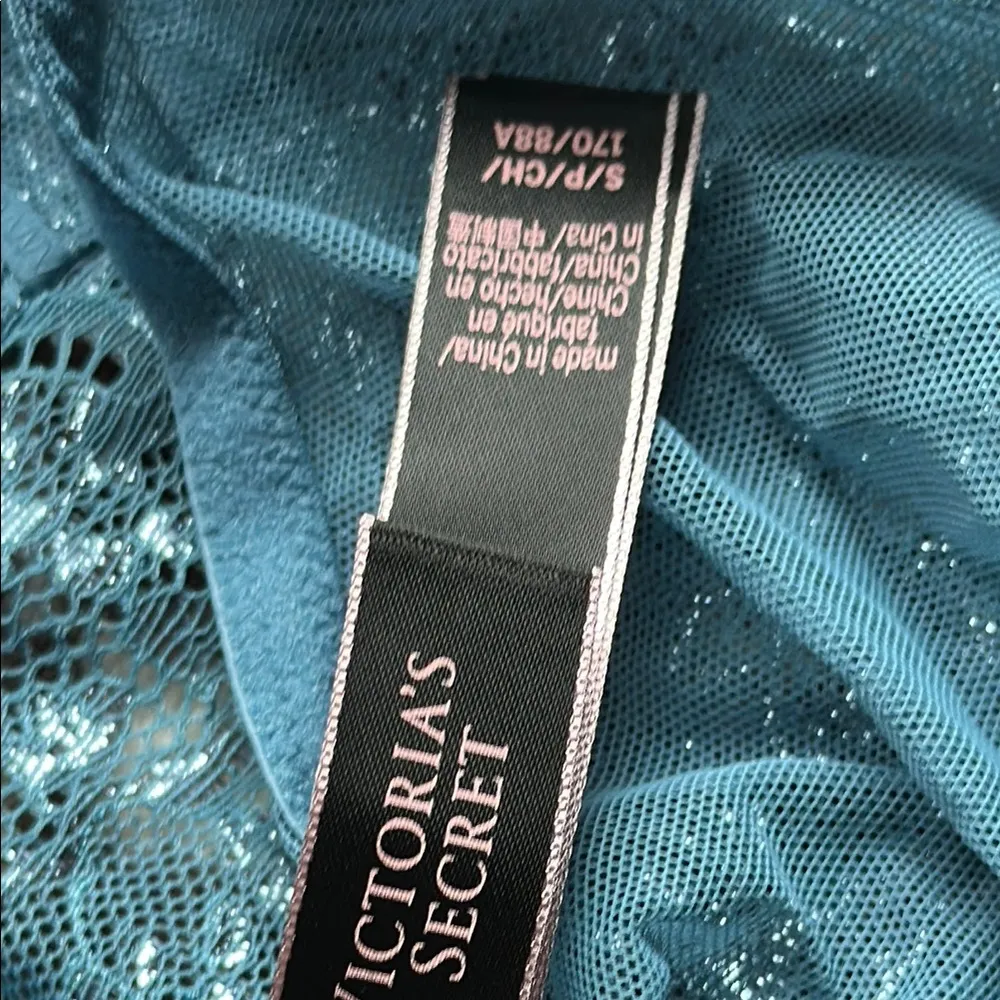 Victoria's Secret Blue Lace Chemise with Plunging V-Neck - Image 5