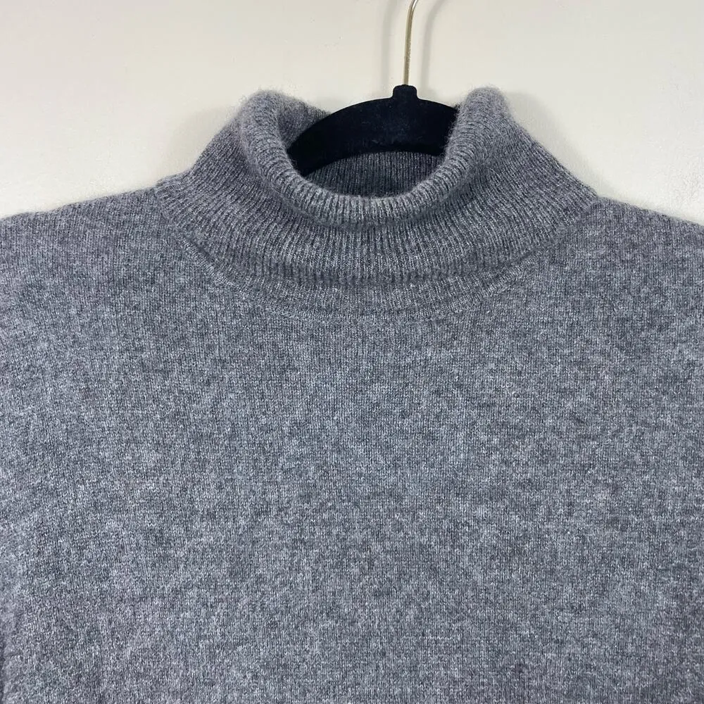 Charter Club Dark Gray Long Sleeve Turtleneck Plush Knit 2 Ply Cashmere Sweater - Image 2