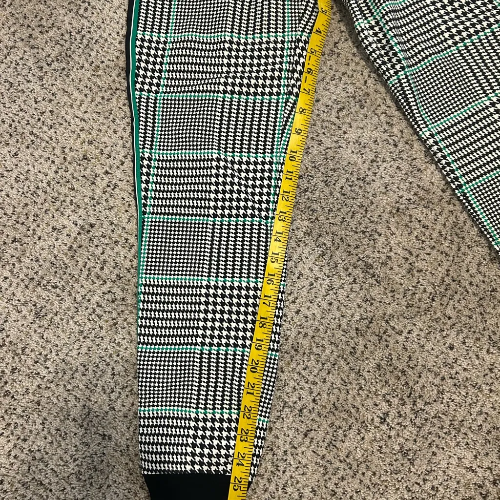Champion Black and White Checkered Joggers with Green Accents - Image 2