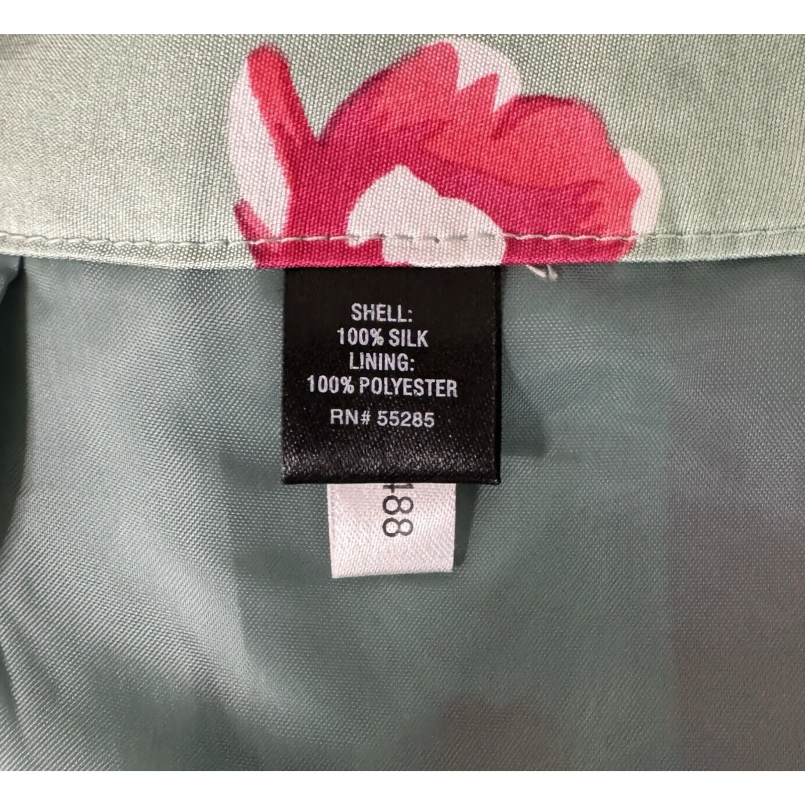 Express Skirt Women 6 Green Pink Floral Design Studio A-Line Skirt Silk Colorful - Image 7