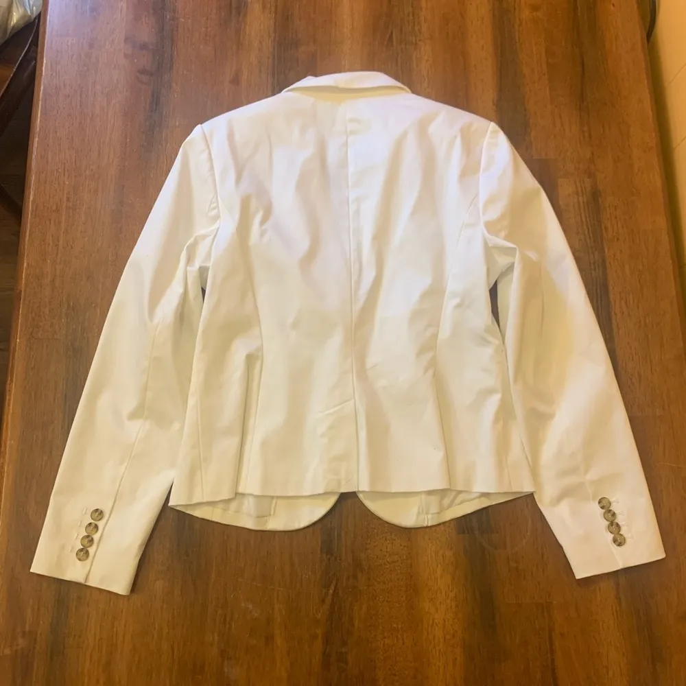 Worthington Blazer 12 White 2 Button Tailored Classic Structured Design Jacket - Image 6