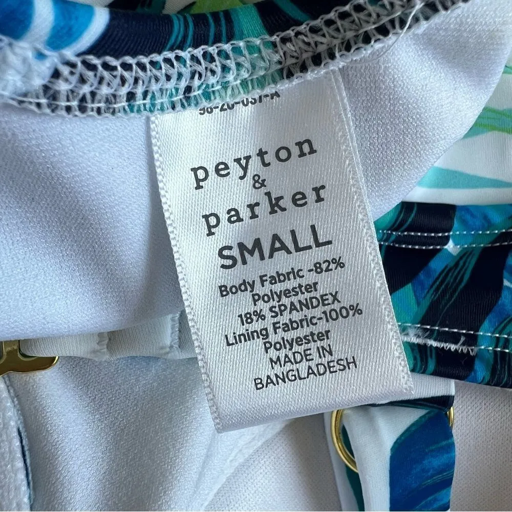 NWT Peyton and Parker One Piece Swimsuit White Blue Tropical Floral Size Small White - Image 8