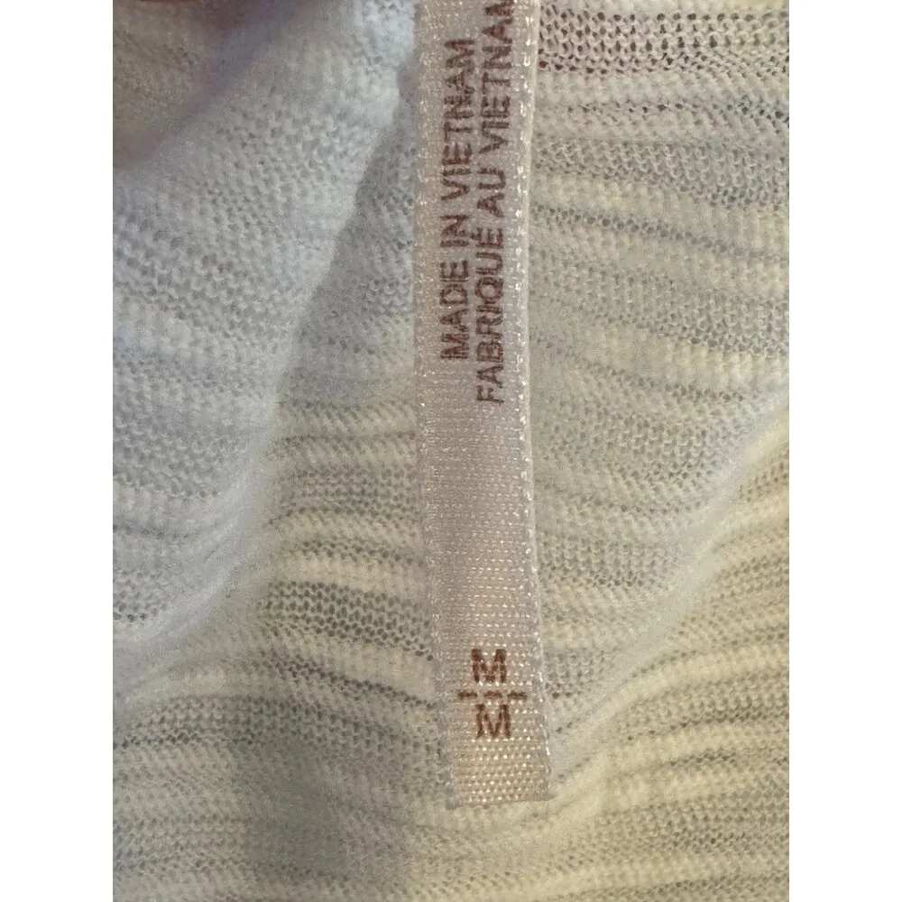 Free People Shirt Women Medium‎ White Dorothy Puff Sleeve Cropped Top Boho - Image 9