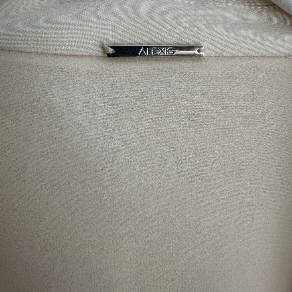 Alexis Ivory Shey‎ Satin Side Slits Crepe Style V-Neckline Dress size S - Image 7