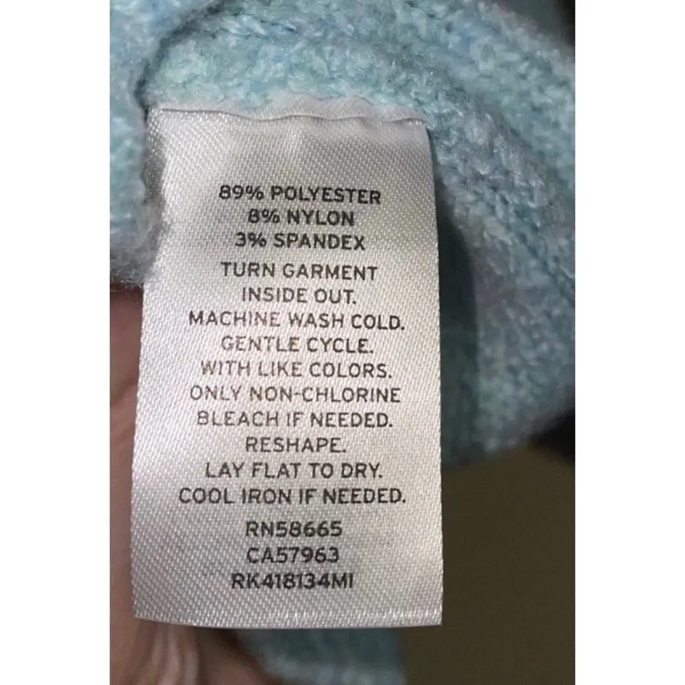 NEW Abound Women's Size Large Blue Knit Stitch Sweater - Image 5