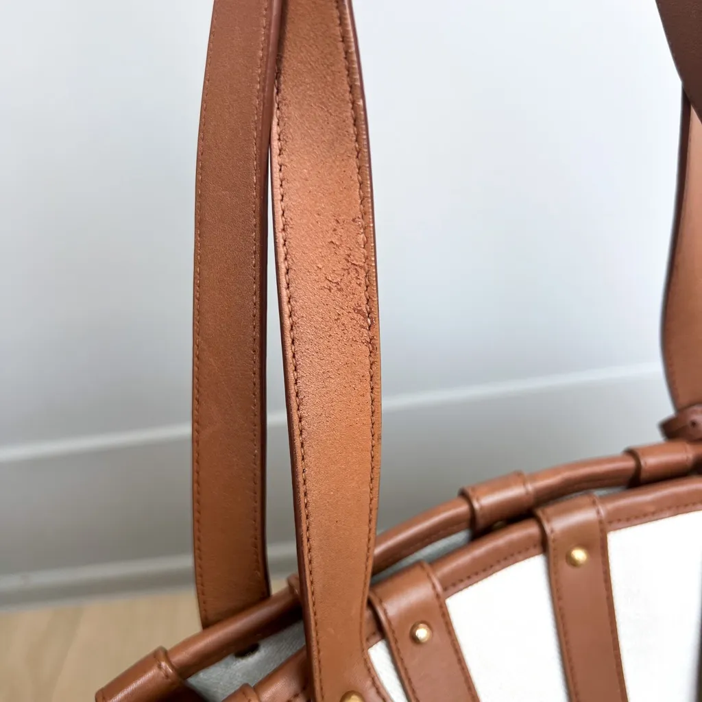 YSL Saint Laurent Authentic Panier Basket Tote Bag in Brown - Image 11