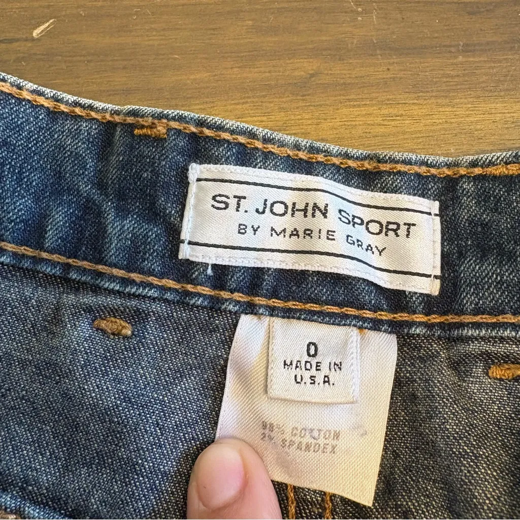 St John Sport Straight Leg Jeans USA Vintage Womens 0 Mom Jean High Waisted - Image 7