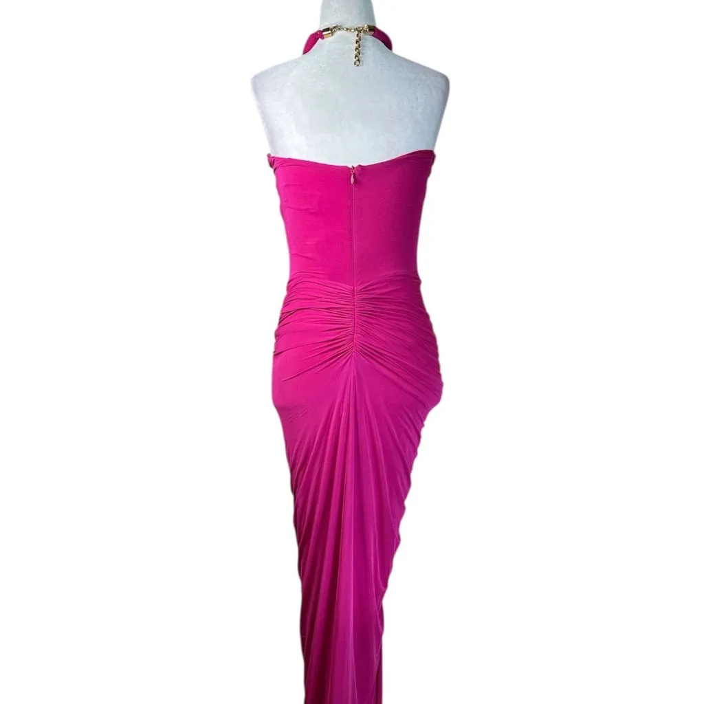 SILVIA TCHERASSI Tori Dress in Fuchsia Medium New Womens Maxi Gown Pink - Image 7