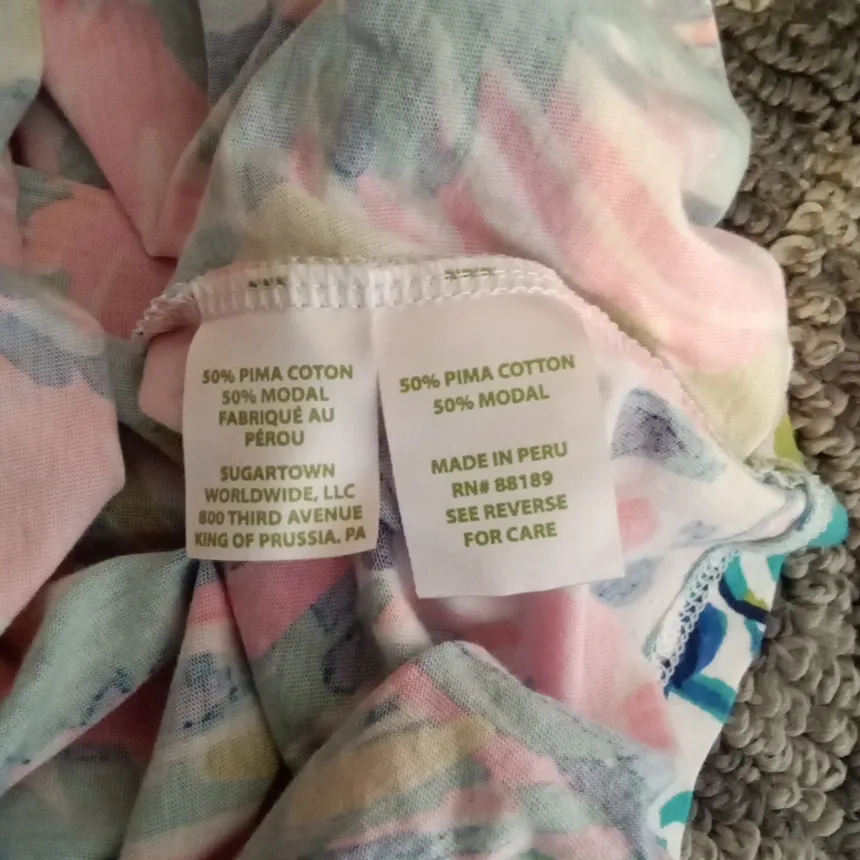 Lilly Pulitzer Lula Top Gumbo Limbo Giraffe Ruffle Sleeve Vacation Resort Sz S - Image 6