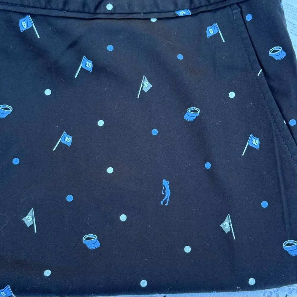 Izod Black Golf Shorts with Blue and White Accents ladies size 14‎ Stretch - Image 6