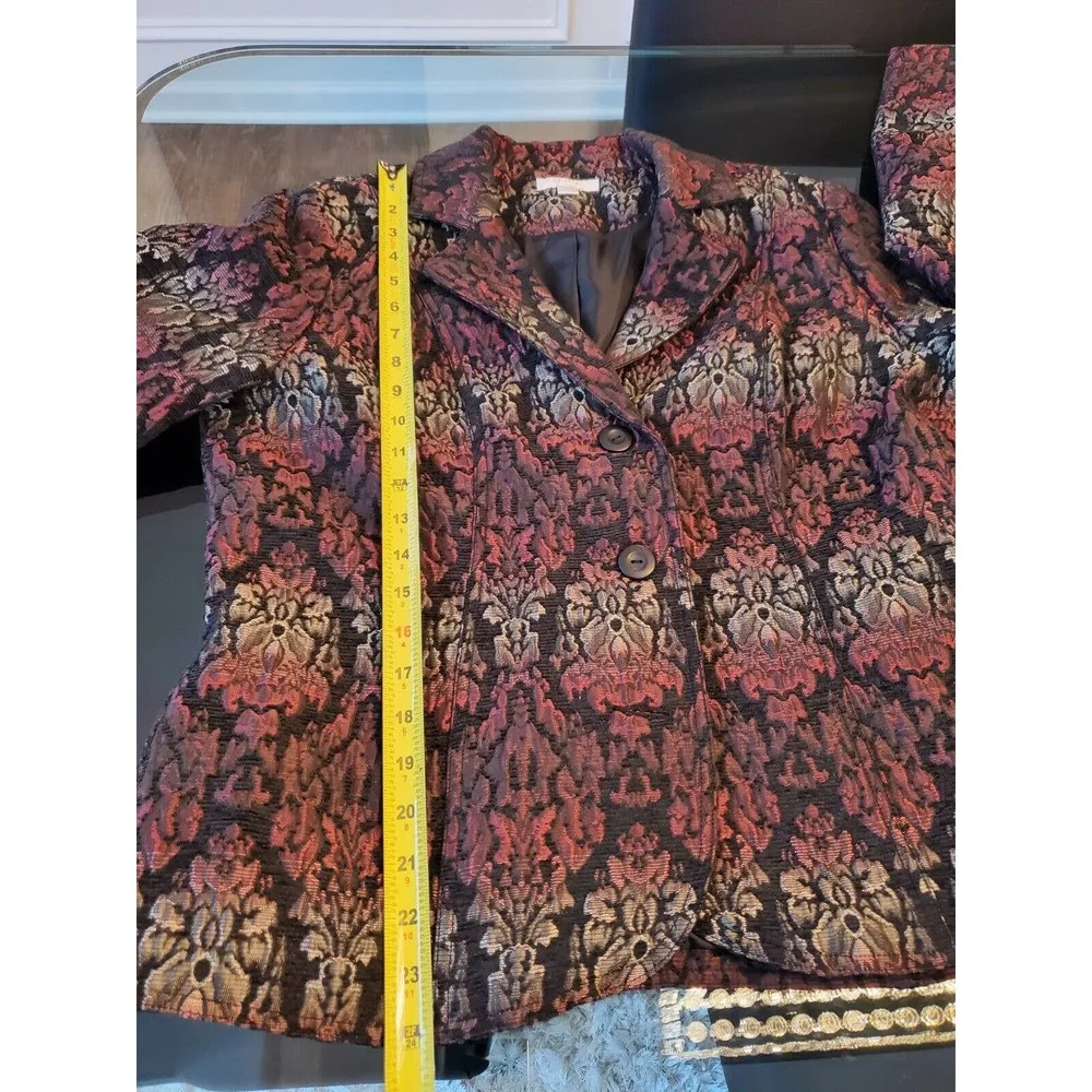 Erin Women Multicolor Polyester Long Sleeve Single Breasted Fitted Blazer Size L Size L - Image 11