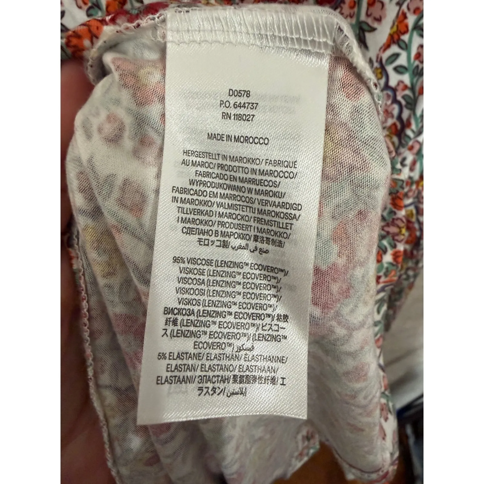 Boden Smocked Waist Jersey Maxi Dress Women US 8P Boho Cottage Easy Wear Garden Red - Image 4