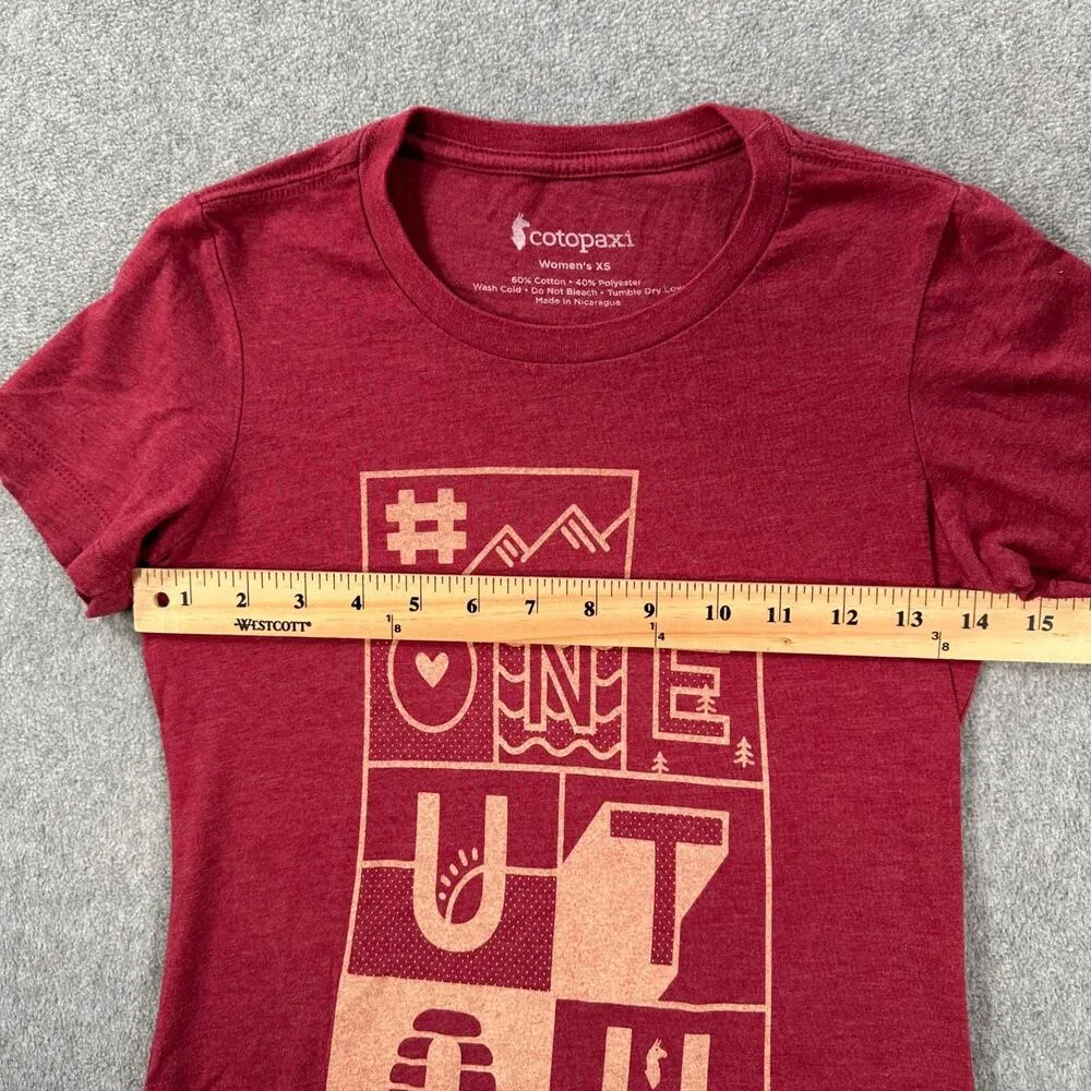 Cotopaxi One Utah Tee Shirt Women's XS Red Short Sleeve Crew Neck Llama Graphic - Image 7