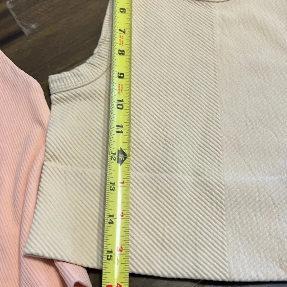 Current San Francisco Seamless Tanks Crop Cropped Bundle Ribbed Textured S/M Orange Size M - Image 6