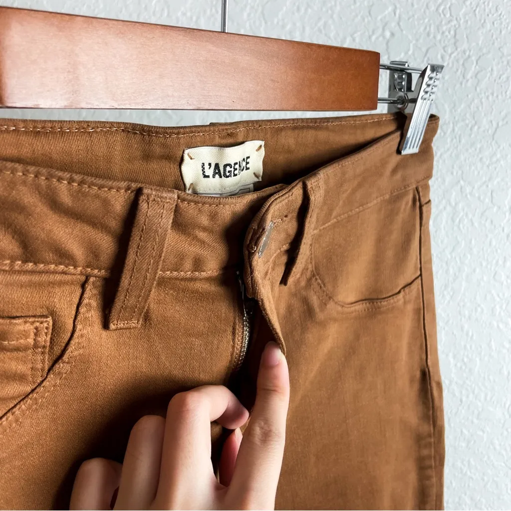 Lagence Margot High Rise Skinny Jean in Java Coated Size 24 in Java Coated - Image 8