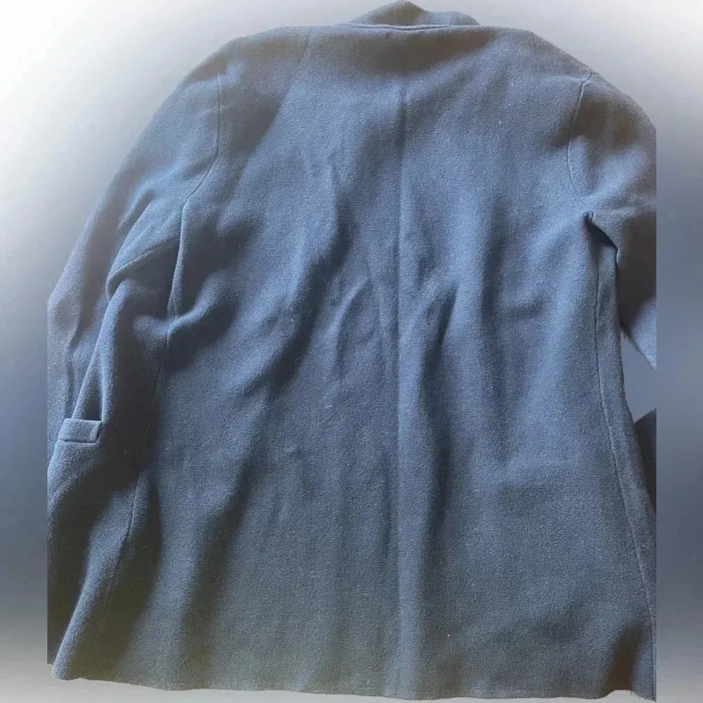 J crew Sweater Blazer Black Women‎ EUC Medium Cotton - Image 2