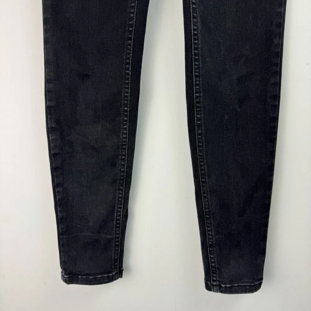 Free People Riley Seamed Skinny Jeans Sz 24 Black Wash Stretch - Image 8