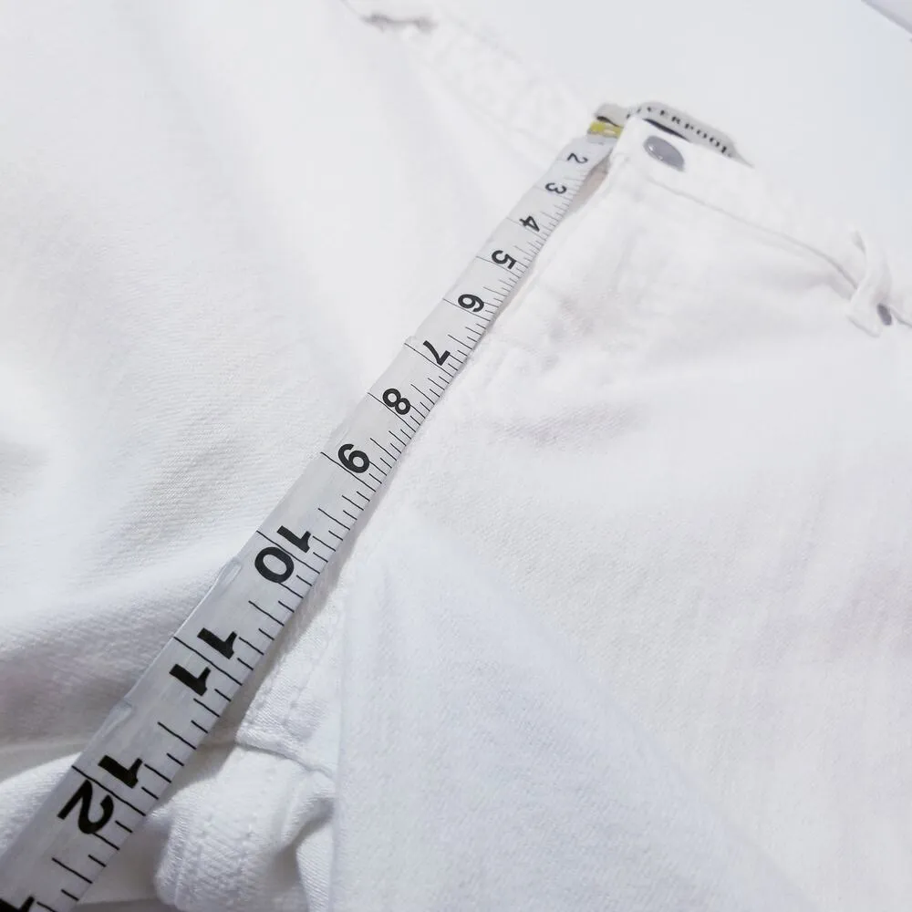 Liverpool The Girlfriend Luna White Mend Distressed Jeans High Rise Rolled Hem - Image 6