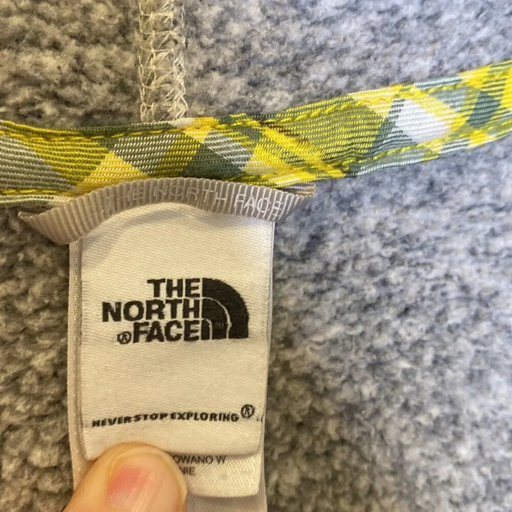 The North Face Gray Heather Fleece Zipper Jacket Long Sleeve EUC Sz Sm Warm - Image 6