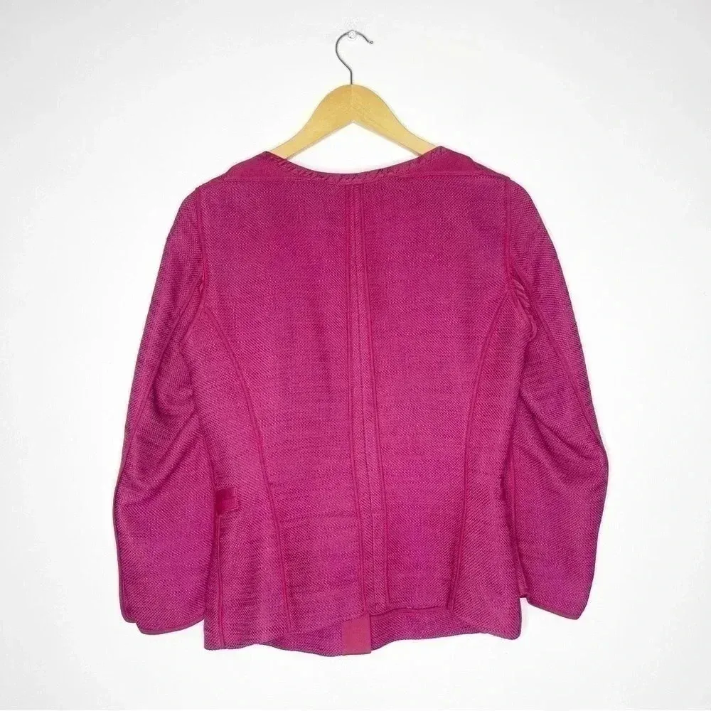 Donna Karen Purple Button Up Blazer Jacket Size Medium - Image 7