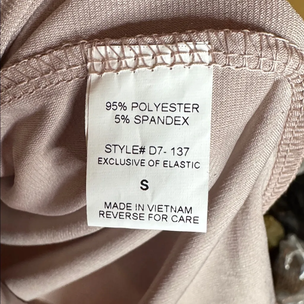 Triple Seven Pink Taupe Sparkling Mini Cocktail Party Cross Back Dress Sz Small - Image 7