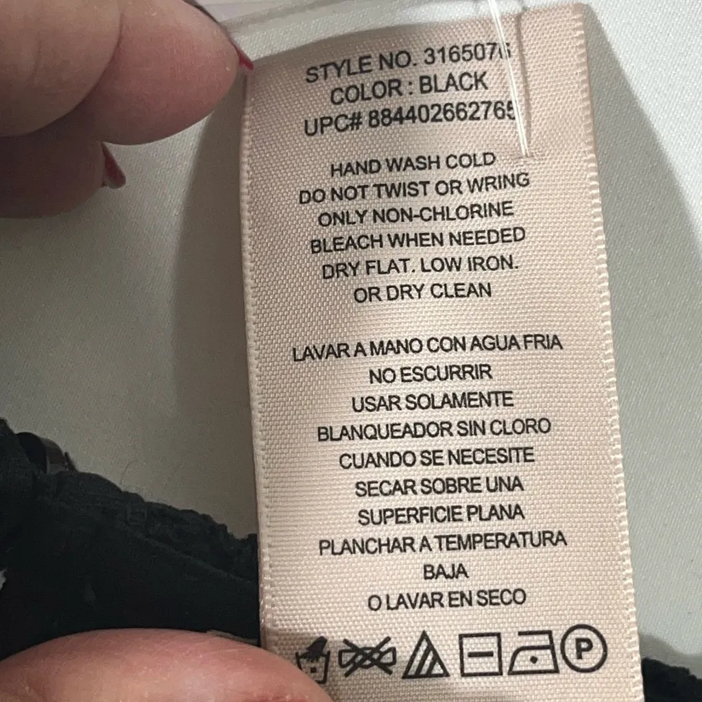 PHILOSOPHY CROCHET BLACK LACE TOP OVERLAY LINED WOMEN LG‎ NEW WITH TAGS - Image 7