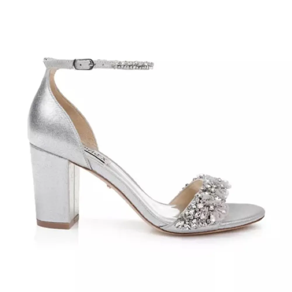 Badgley Mischka Finesse II Embellished Block Heel - Image 3