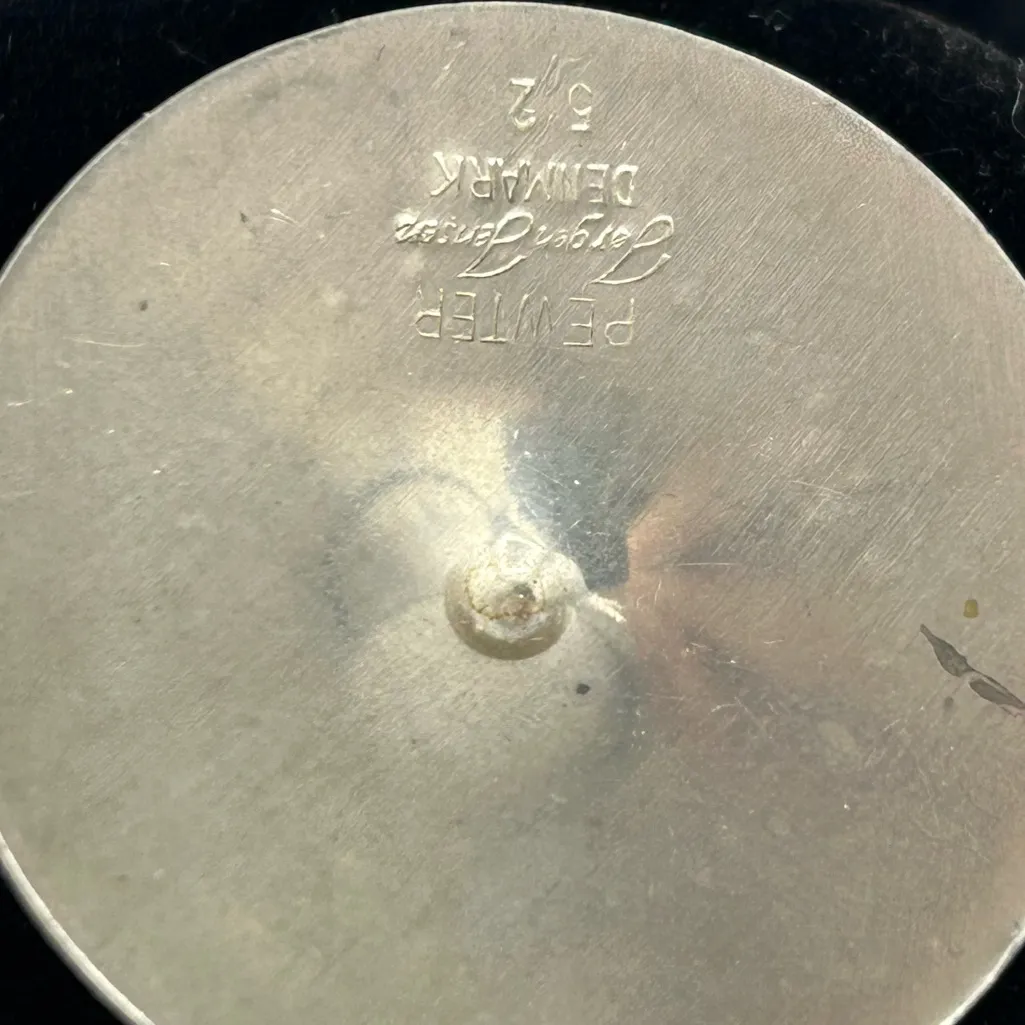 Vintage Jørgen Jensen Danish Pewter Necklace | Unisex Scandinavian Pendant Silver - Image 4