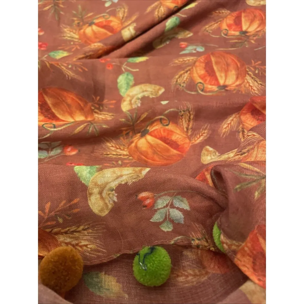 Avenue 9th rectangle Pumpkin Fall scarf 28x68 Trimmed - Image 2