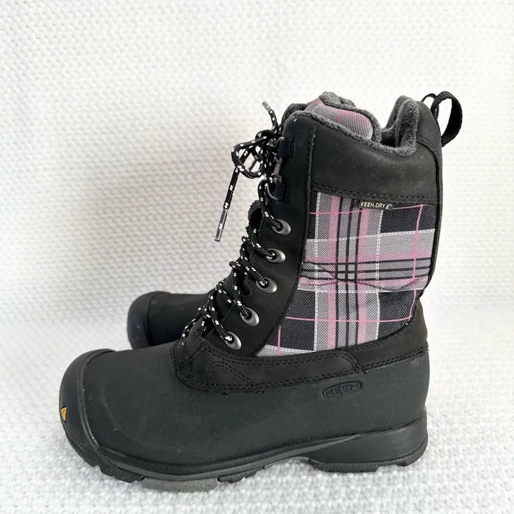 Keen Dry Snowden Black Purple Plaid Lace Up Winter Weather Boot Lined 7 Women - Image 66