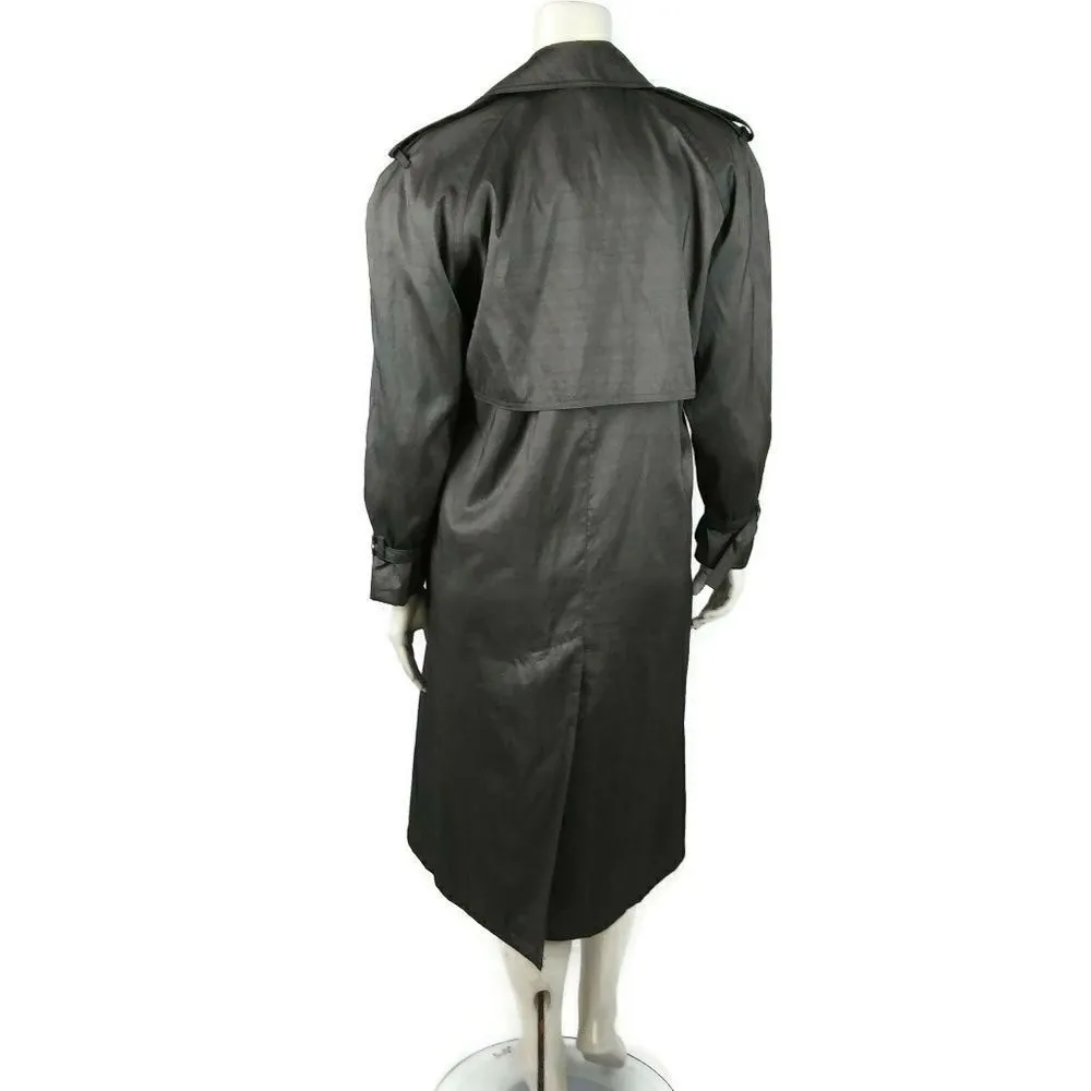 Womens Metallic Gray Trench Coat DECREE - Image 2