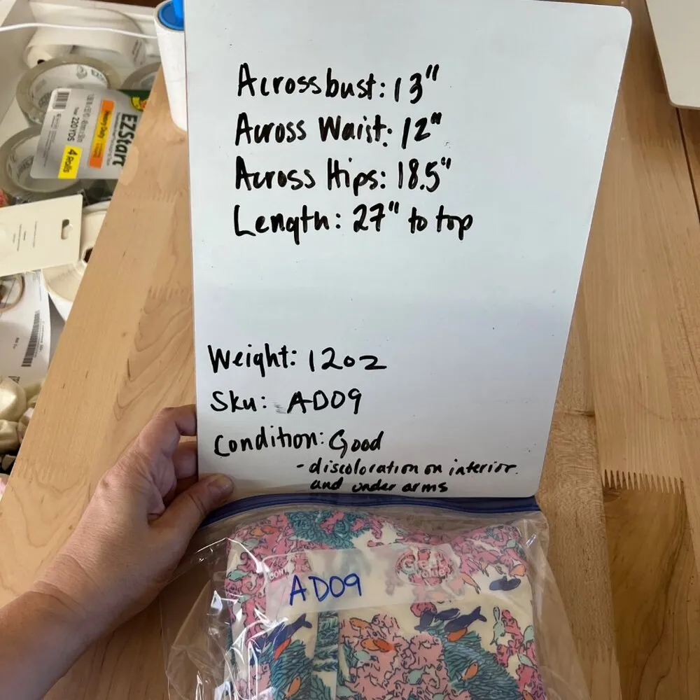 Vineyard Vines Ocean Life Strapless Coral Reef Print Dress Pink Blue Size 00 - Image 12