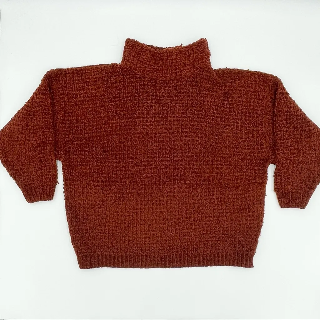 Vintage Chenille Sweater Relaxed Fit Turtleneck Oversize One Size‎ Retro 90s Size undefined - Image 3