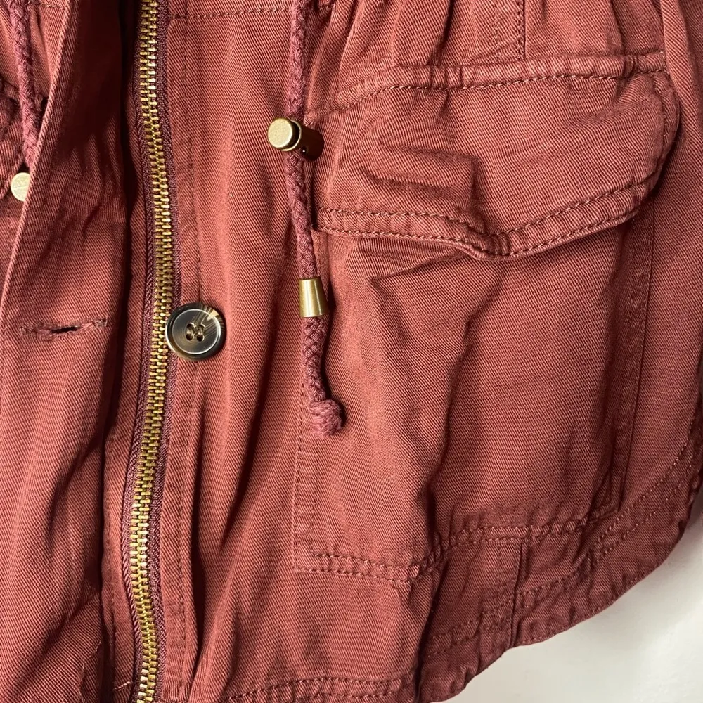 Full Tilt Burgundy Utility Jacket Women’s Small - Image 4