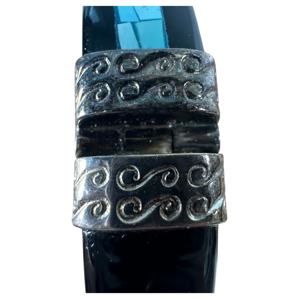 Jay King Desert Rose DTR Sterling Silver 925 Turquoise Necklace Bracelet Set Black - Image 10