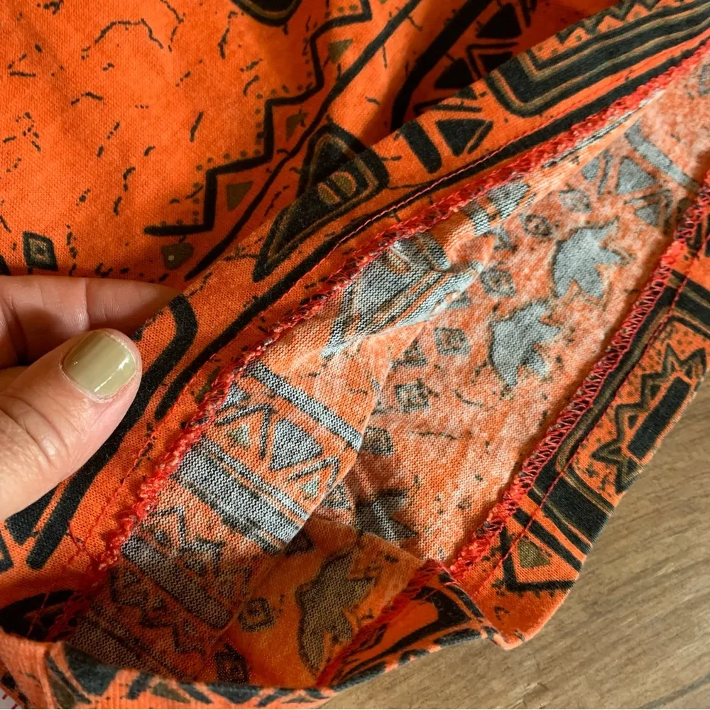 Vintage Womens Palazzo Party Pants African Wide Leg Capri Union Made Size 24 0 - Image 7