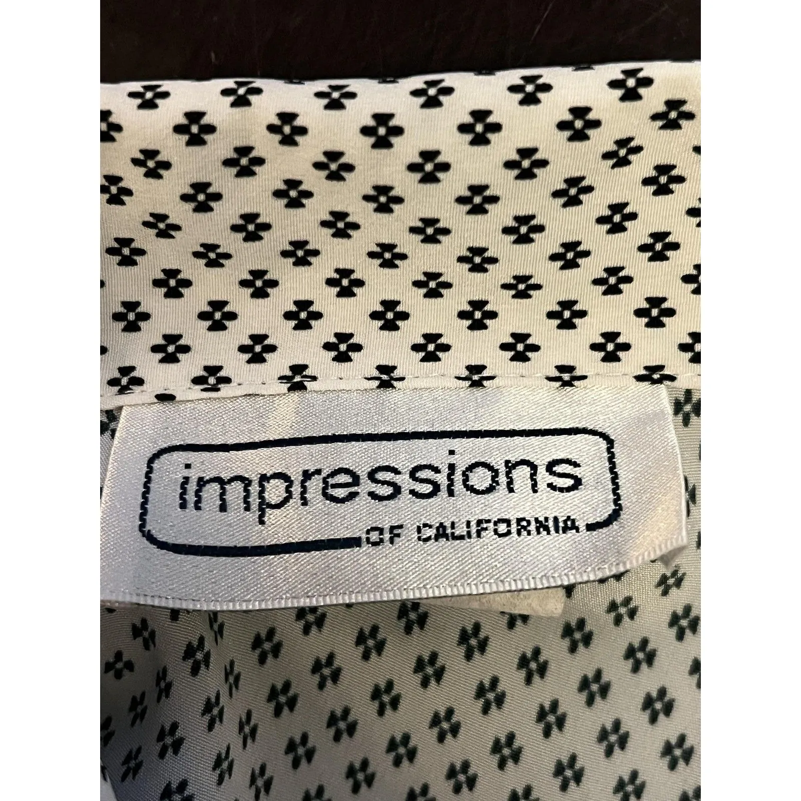 Vintage Impressions Of California Shirt Womens 16 White Black Print Blouse - Image 6