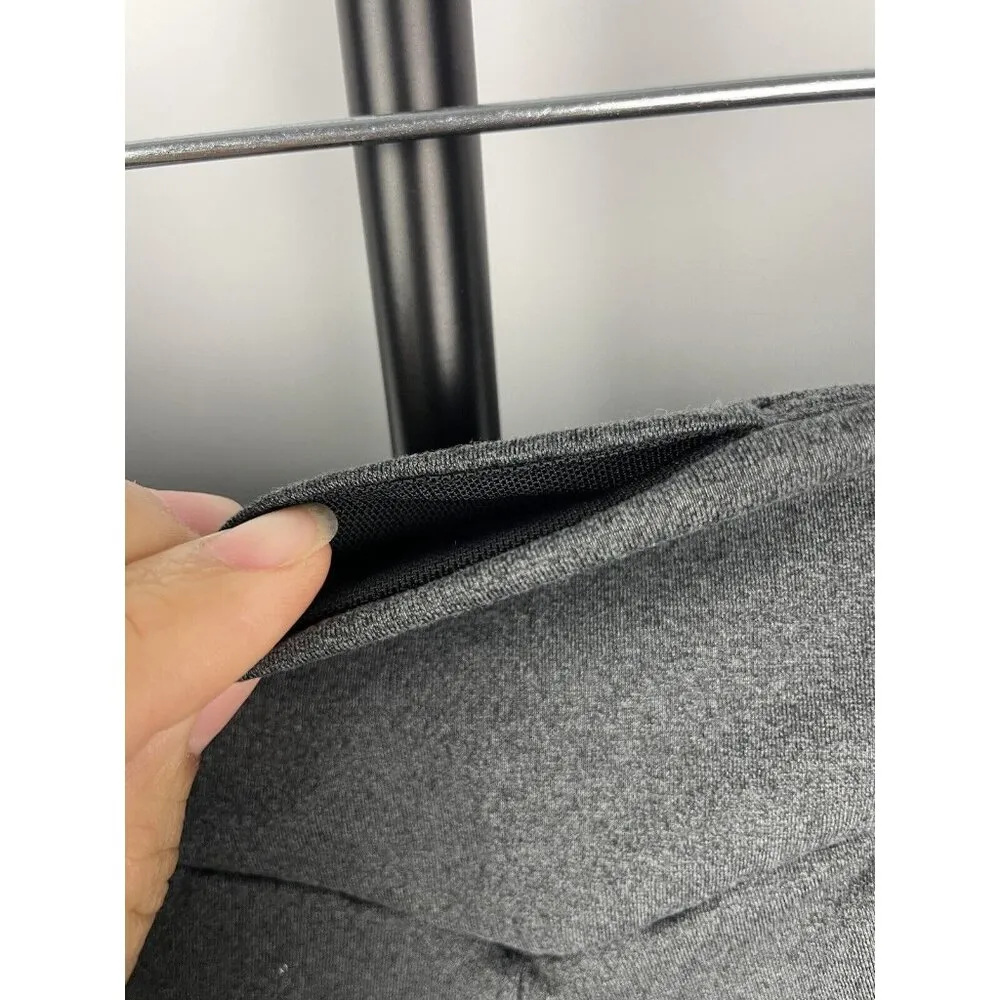 Gymshark‎ Two Tone Grey Colorblock Crossover Athletic Leggings Women's Size M - Image 4