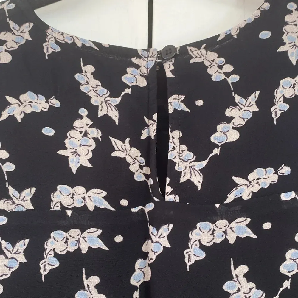 Ganni Seymour Georgette Dress Winter Berries Long Sleeve Shift Size Medium Xmas‎ - Image 15