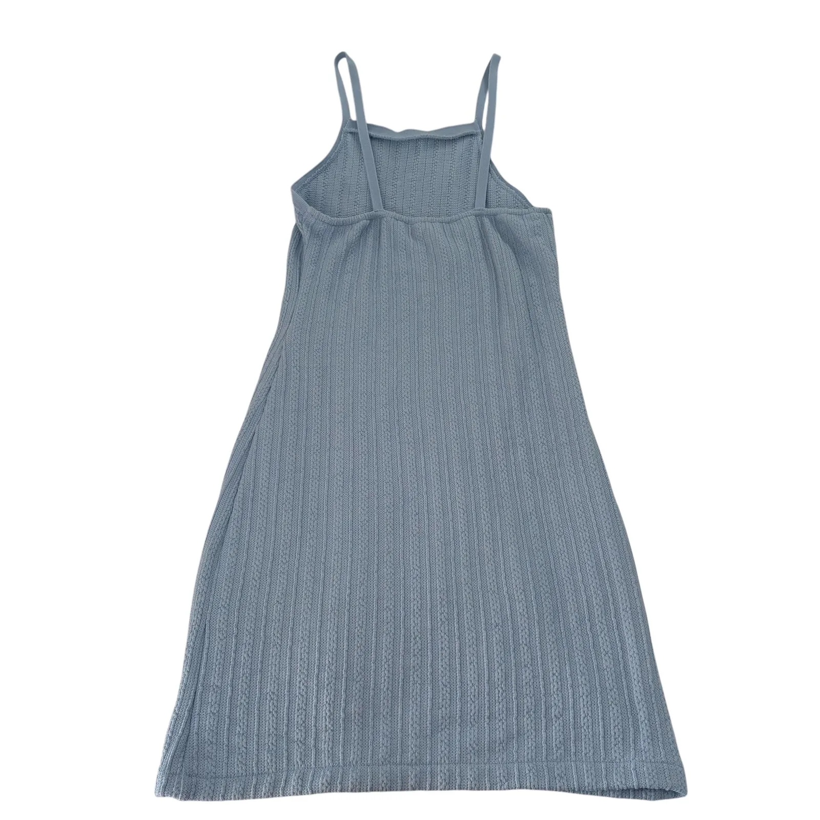 Zara NWT Ribbed Mini‎ Dress Light Blue Sleeveless Bodycon Casual Party Medium - Image 5