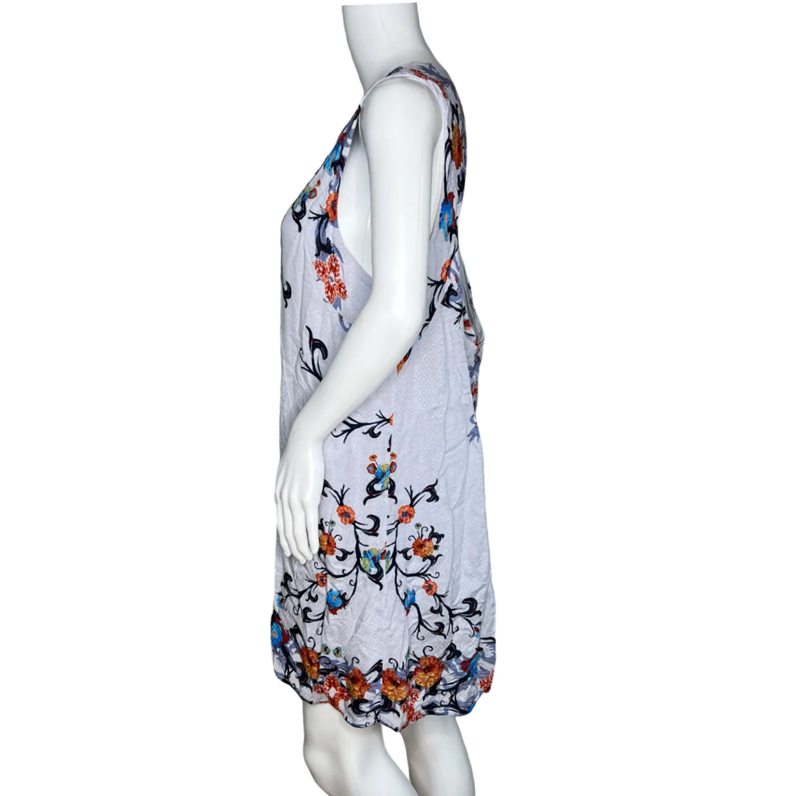 Ecote Dress Womens Large Blue‎ Floral Open Cutout Back Flowers Casual Bohemian - Image 3